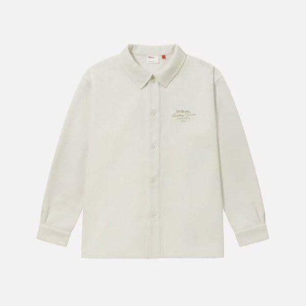 長袖Tシャツ VQA W244001LJKO1-CRM 男性用ワッフルシャツジャケット