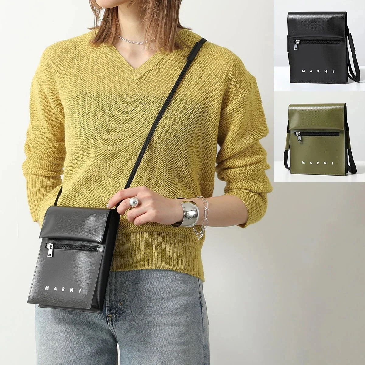 MARNI マルニ ショルダーバッグ SBMQ0036A1 P5769 レディース クロスボディ ロゴ ミニバッグ 鞄 カラー2色