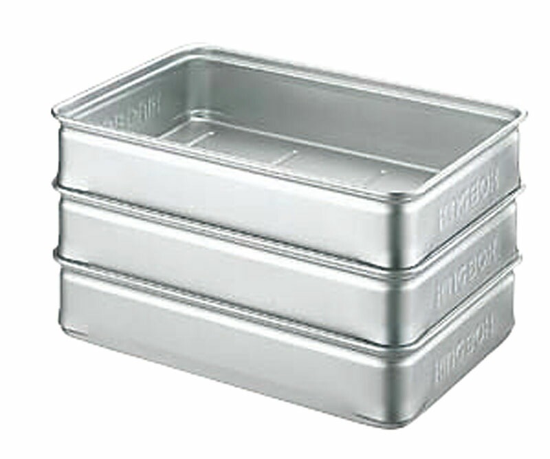 中尾アルミ製作所 アルマイト キングボックス(番重) 特大 120mm