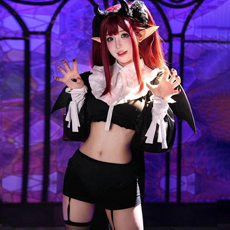 535 【新品】 小悪魔ランジェリー セクシー ランジェリー 小悪魔 デビル ウィッチ 吸血鬼 魔女 デーモン萌え かわいい PU革 萌え 小悪魔衣装 メイド コスプレ コスチューム 仮装 公演 演劇