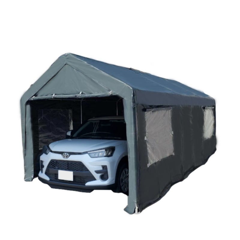 ALL GUARD ガレージテント 幅3m 奥行6m カバー カーポート パイプ車庫 テントガレージ キャノピー テント タープ 大型 車 駐車 倉庫 収納 物置