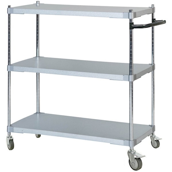 アイ・エル・シー TGGS3-46909BK ブラック PROFACE ガルバシェルフワゴン46×90 3段 ポール900 取っ手付き メーカー直送