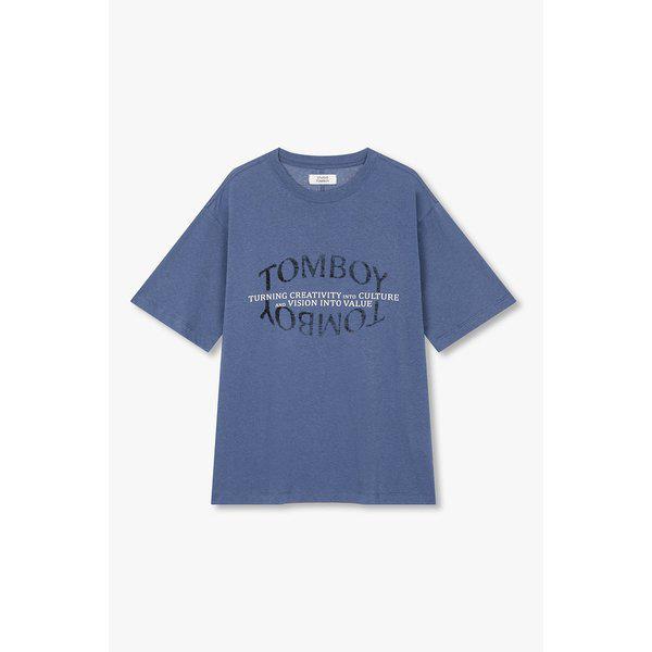 レタリングプリント半袖Tシャツ9106222210054