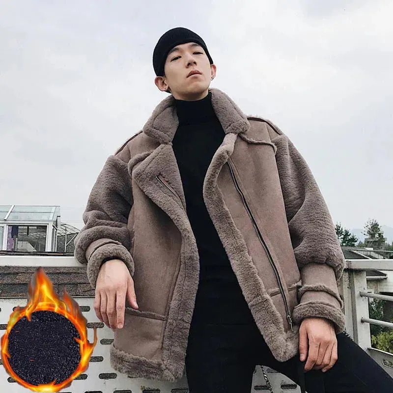 今年の新作 韓国ファッション冬流行り メンズ ヒップホップ ネットレッド 港風 ジャケット 冬 is モコモコ おしゃれ アウター