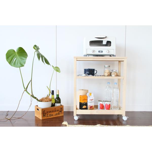 キッチンワゴン 3段 幅59 タイル タイルトップ 耐熱 収納ボックス キッチン 収納 リビング収納 ダイニング収納 キャスター付 すき間収納 スリム