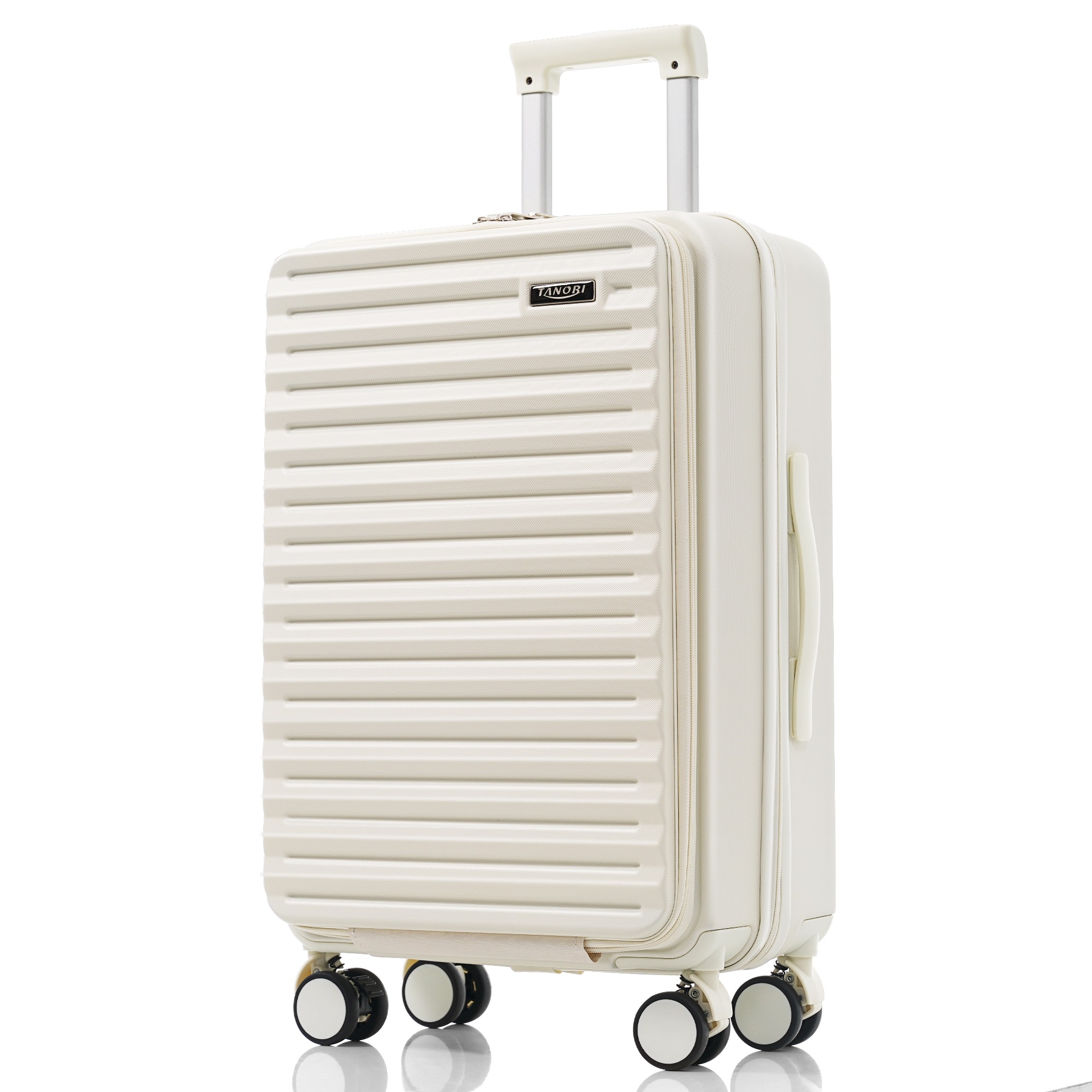 【当日出荷/628】スーツケース MSサイズ フロントオープン 機内持ち込み キャリーバッグ USBポート付き ドリンクホルダー付き かわいい ストッパー付き ダブルキャスター 軽量 静か 女性 頑丈 4,879円