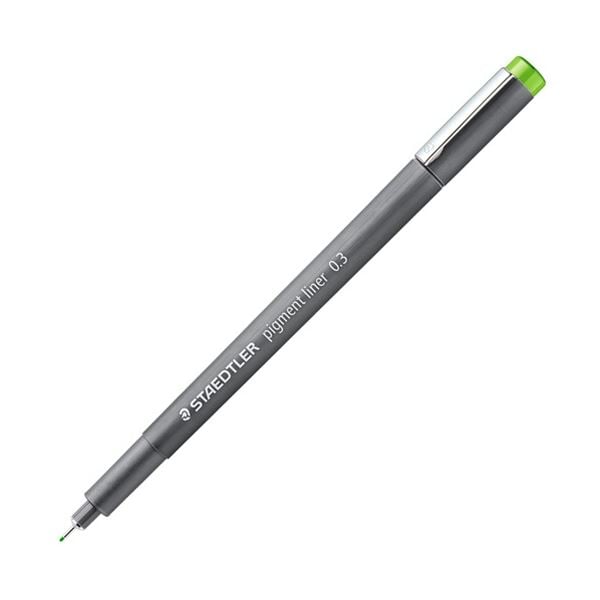 ピグメントライナー パステルカラー 0.3mm ライトグリーン 308 1セット（10本）