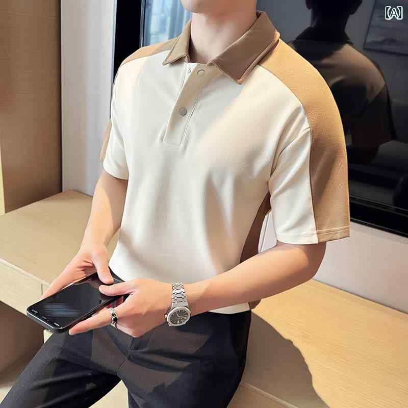 ポロシャツ メンズ スタイリッシュ おしゃれ 紳士服 男性 シャツ 半袖 クール 夏 カジュアル トップス ファッション 5,250円