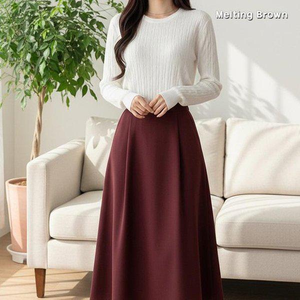 女性ケーブルニットTシャツ ラウンドネックニット IT01