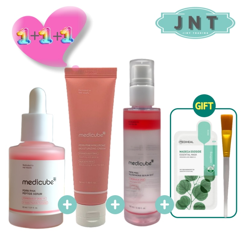 [セット] [1+1+1]PDRNピンクペプチドアンプル, 30ml + PDRN ピンク ヒアルロニック 水分クリーム 50ml + PDRN ピンク セラム ミスト 100ml 基礎セット 韓国