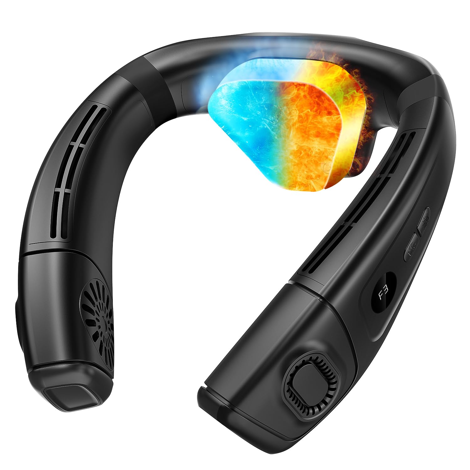 ネッククーラー 冷却プレート 首掛け扇風機 【冷暖両用＆上下風道3D送風＆超大冷却プレート】 ネックファン ペルチェ素子 軽量 羽なし 携帯扇風機 360度立体冷風 上下出風 6000mAh大容量バッ 5,975円