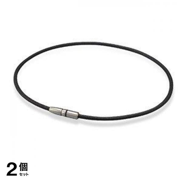 ファイテン磁気チタンネックレスBULLET 1本 (50cm ブラック×ブラック) 2個セット