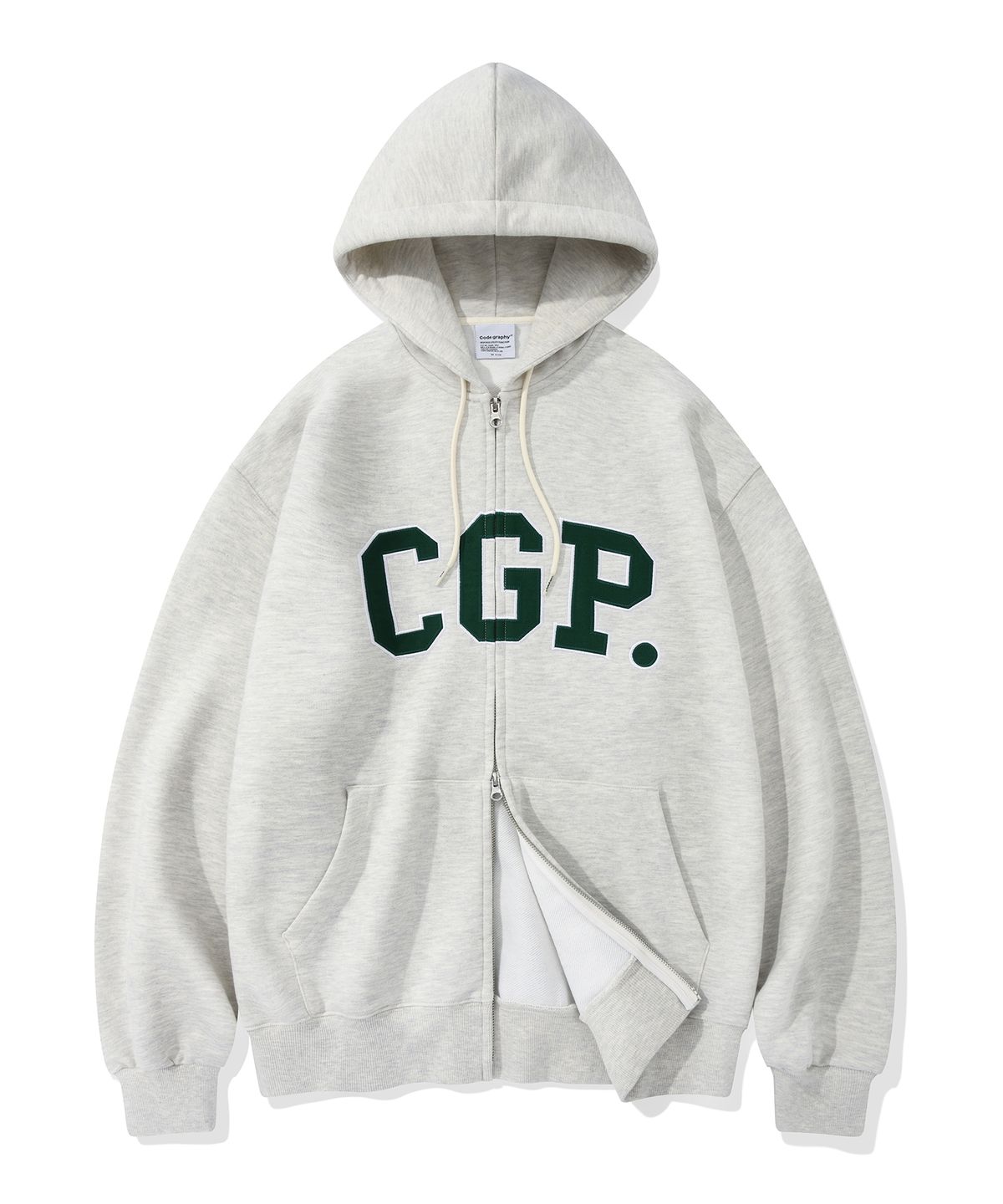 Qoo10 CODE GRAPHY CGP HOOD ZIP UP ロゴ 長