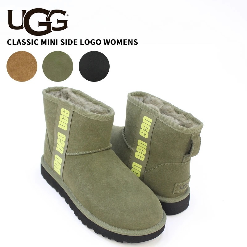 アグ UGG ウィメンズ クラシック ミニ サイド ロゴ Women s Classic Mini Side Logo ムートンブーツ ショート 1122558