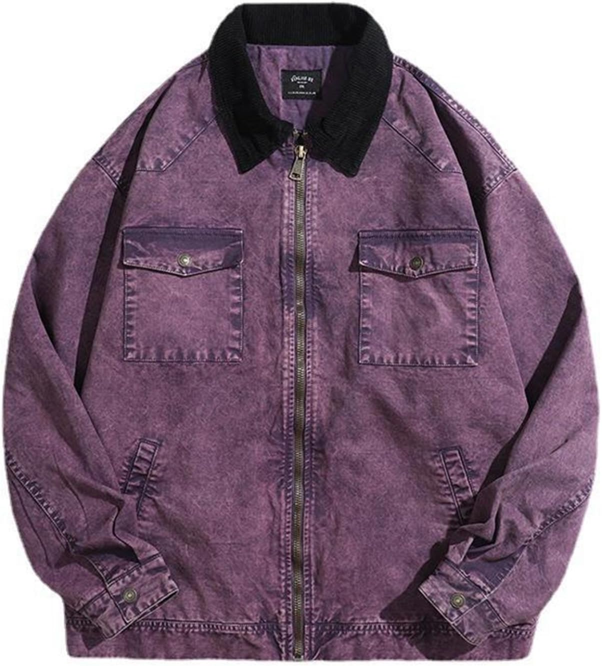 ジャケット メンズ 春秋 クラシック アウター 防風 カジュアル 耐磨耗 デニムジャケット 紫色 ジャンパー ジップアップ ブルゾン デイリー キャンプ バイク スタジャン 軽量 おおきいサイズ おし