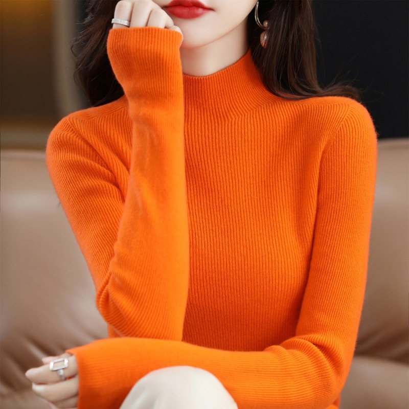 シームレスウールニットウェアプレミアムウールベースレイヤートップタイトフィットウールベースレイヤーセーター