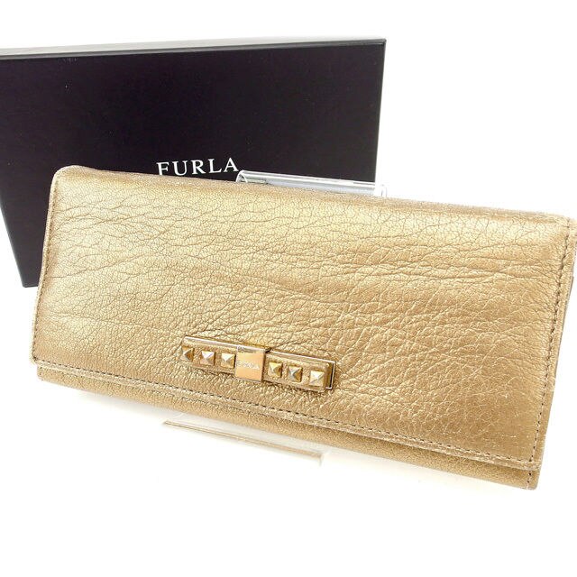 長財布 スタッズ ゴールド 中古