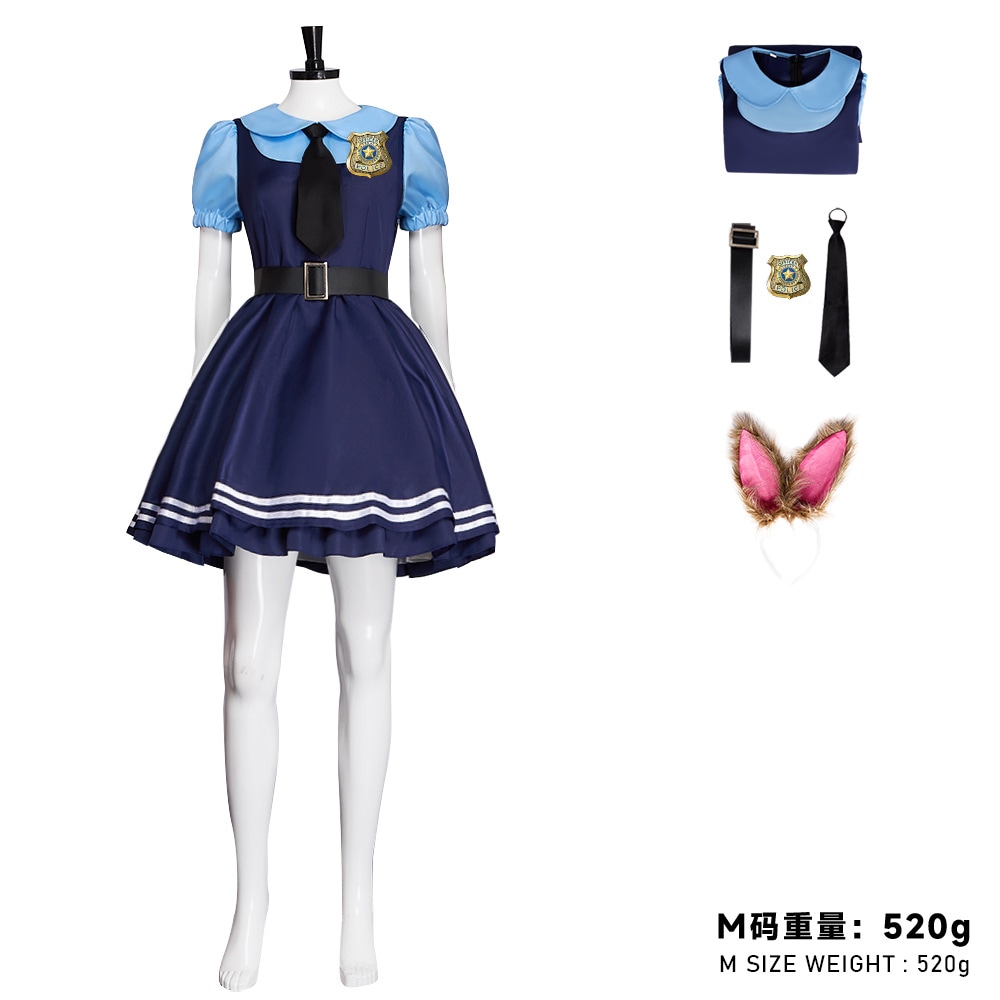 ウサギの警察官judyCosCosCossWomen sSkirtユニフォームクレイジーzootopiaコスプレコスプレアニメーション衣料