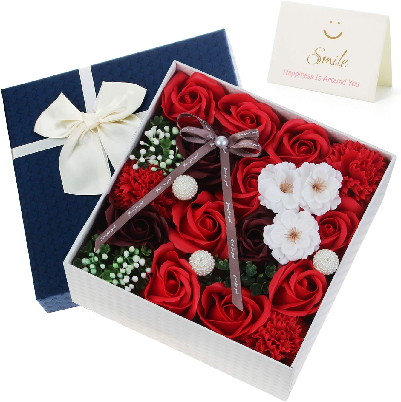 ソープフラワー ギフトボックス 方形 レッド