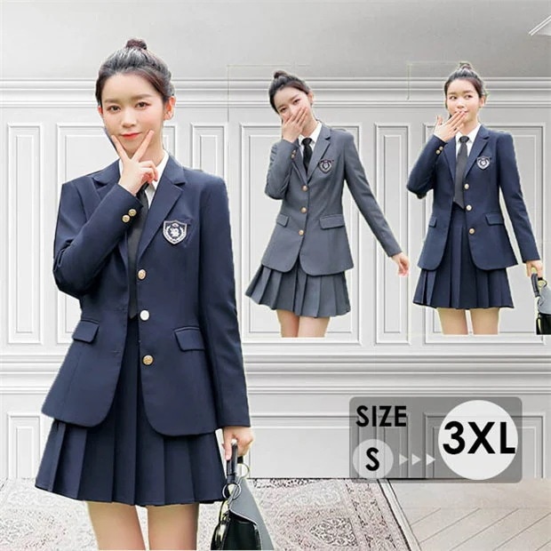 卒業式スーツ女の子入学式入学祝い高校生中高生入学式卒業式セットファッション卒業式スーツ女子高生長袖学生服ジュニアスーツセーラー服式ジャケットコート大きいサイズ
