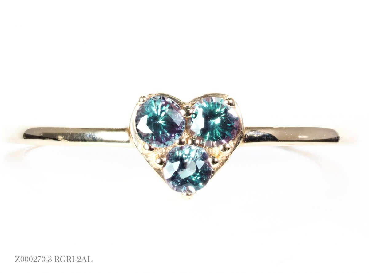 18金 天然石 アレキサンドライト リング 指輪 ハート アレックス 数量限定 豪華 高級