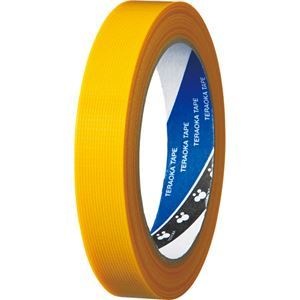 （まとめ） 寺岡製作所 貼ってはがせるP-カットテープ 18mm25m 黄 4142-18キ 1巻 20セット