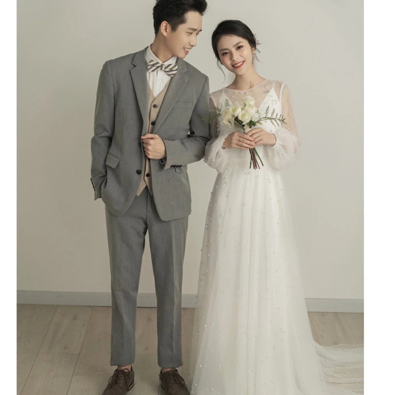 ワンピースドレスドレス高級感 ロングドレス 気質 ドレス ワンピース 結婚式ワンピース ウェディングドレス 韓国ファッション 花嫁ロングドレス パーティードレス2025大人気 結婚式 白 新作 気