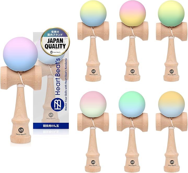 モダンなパステルカラー 7色 競技用けん玉 剣玉 けんだま Kendama 民芸品 マット塗装 ツートン ミスティカルパステル Heart Beat’s(7色セット) 13,350円
