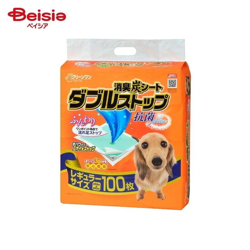 シーズイシハラ クリーンワン 消臭炭シートダブルストップ レギュラー 100P×4個 ペット