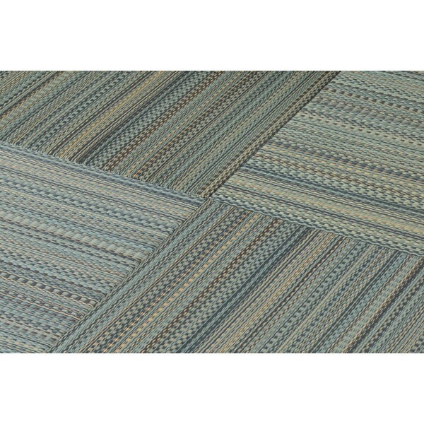 159056050 すき間のできにくい小型置き畳 王騎 同色12枚組 65×65×2.5 ブルー メーカー直送