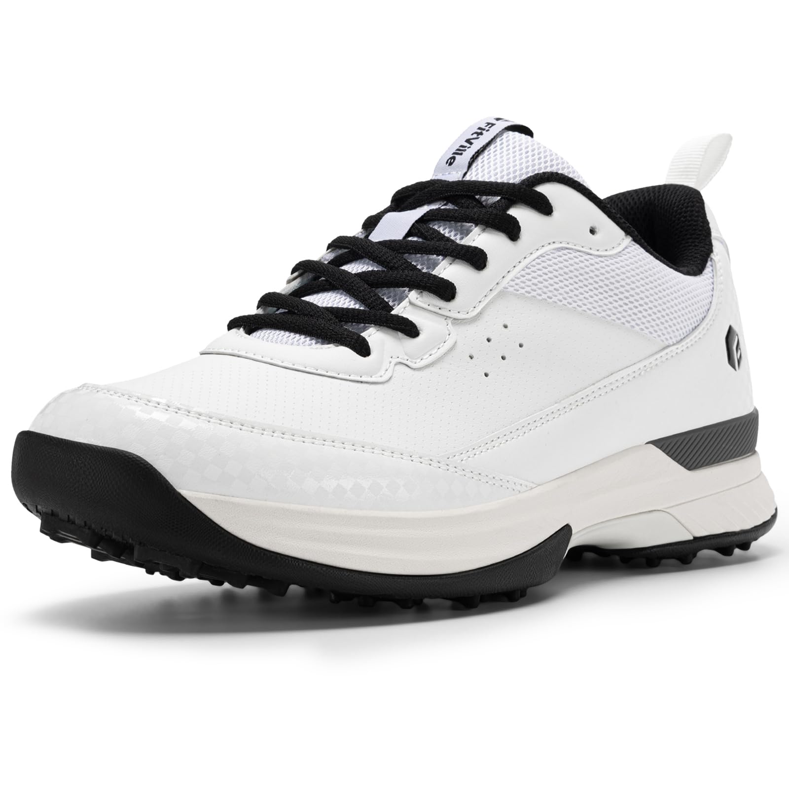 [FitVille] 幅広 ゴルフシューズ メンズ 2E 4E プロゴルフ靴 ソフトスパイク付き 軽量 防水 防滑