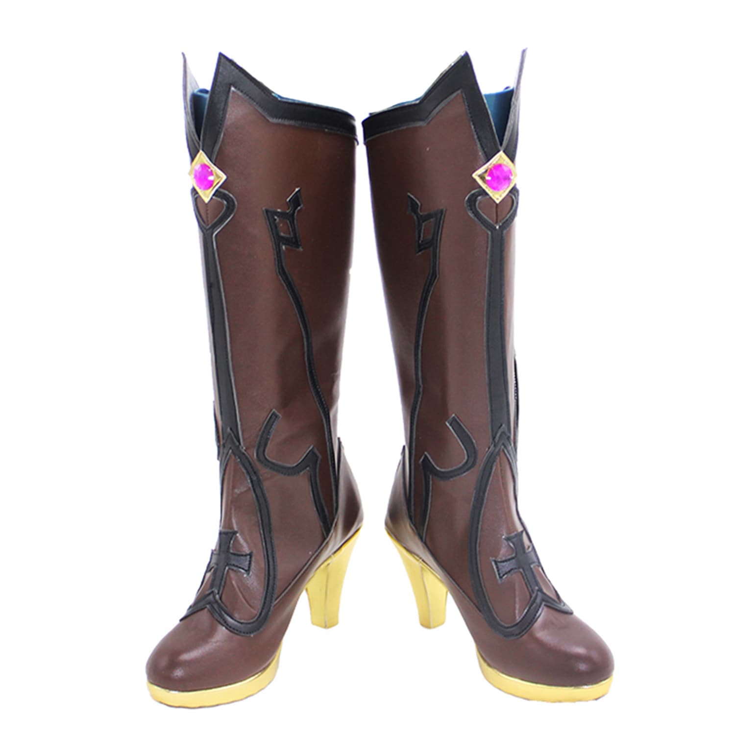 フィッシュル 原神 げんしん Genshin エミ コスプレ 靴 ブーツ コスプレ靴 コスプレブーツ カスタマイズ可能903099