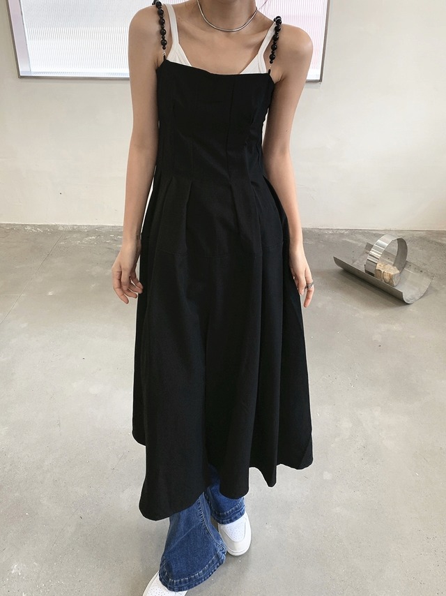 【日本未発売】サスペンダースカート キャミソールワンピース ロング ワンピース レディース モード系