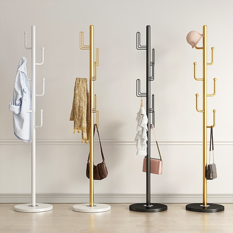 軽量高級衣類乾燥ラック床置き衣類ラックホームリビングルーム衣類収納ラックシンプルな寝室のバルコニーバッグラック