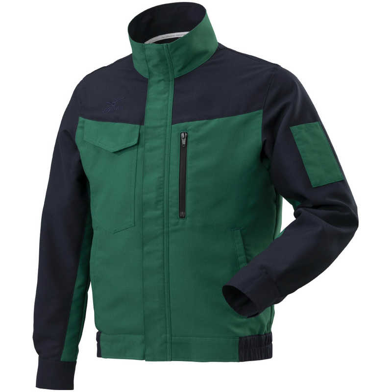 ミズノ　ワークジャケット(春夏向け) ［ユニセックス］ 3XL-8 83：ネイビー×ディープグリーン　F2JE018383