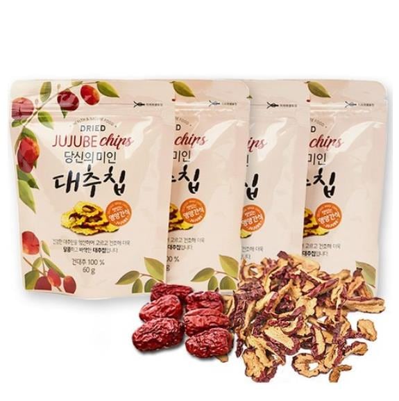 韓国産100％ なつめチップス 無添加 なつめ なつめチップ ドライフルーツ x 4EA