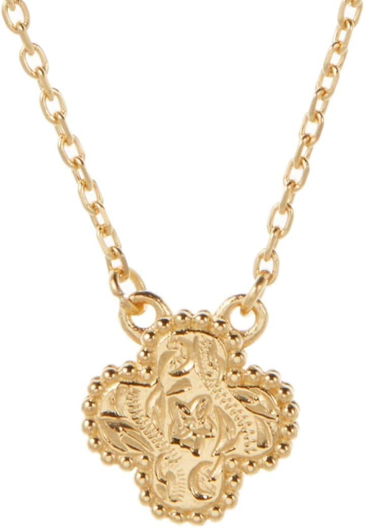 Piena ピエナサージカルステンレス316L ハワイアンジュエリー プルメリア フィオレ フラワー ミル打ち スクロール ネックレス レディース(ゴールド)