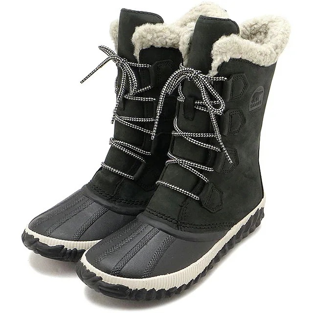 ブーツ レディース アウトアンドアバウト プラス トール [NL3146-010] 防水 スノーブーツ ウィンターブーツ 黒 Black/Noir 正規取扱店