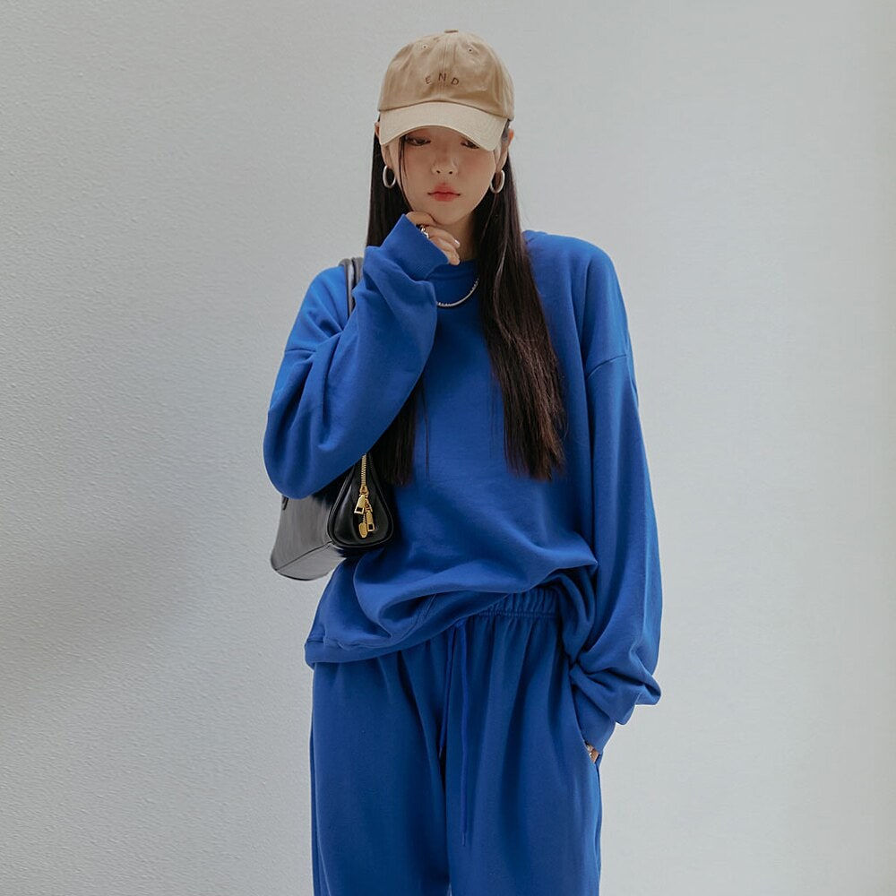 [5色] ベーシックスウェットトップス