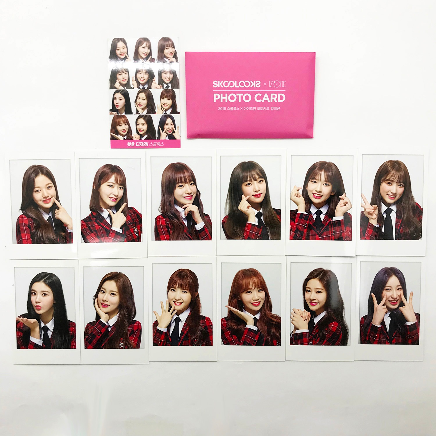 KPOP Idol IZ*ONE x SKOOLOOKS Promotional Official ID Picture Photocard Full Set