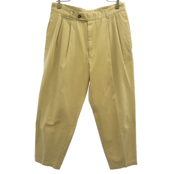 イタリア製 2タック チノパンツ ベージュ メンズ