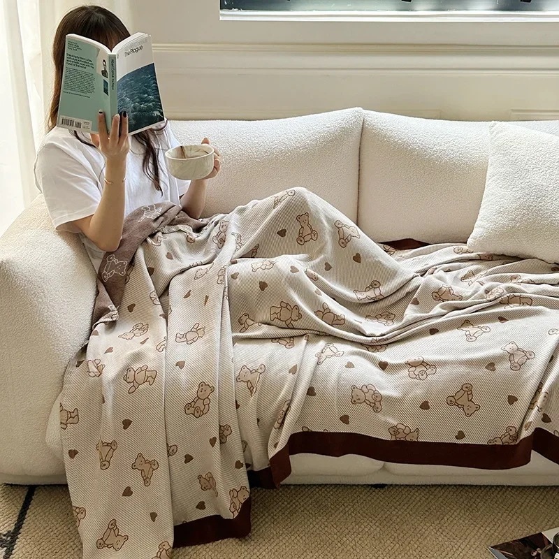 バンブーファイバーブランケット 多機能 屋内 休憩 レジャー用 寒い気分に最適