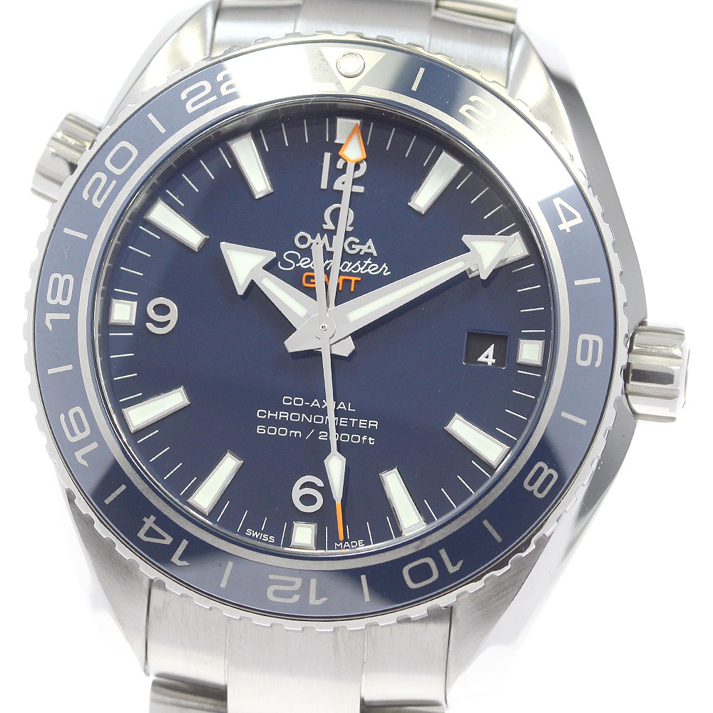 オメガ OMEGA 232.90.44.22.03.001 シーマスター プラネットオーシャン GMT 自動巻き メンズ 良品 箱・保証書付き_846443【中古】