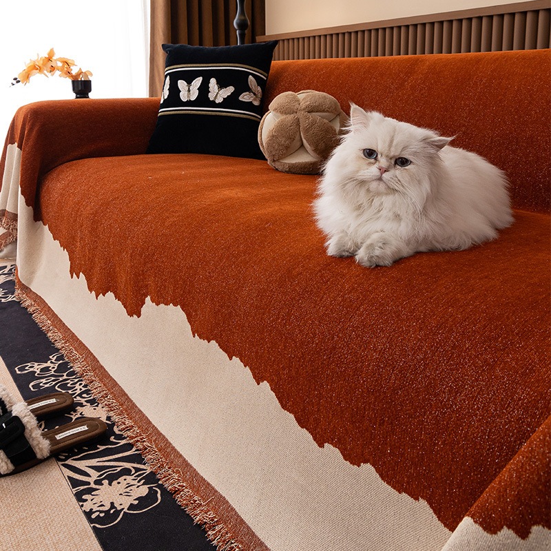 ソファカバー布猫の爪から保護するフルカバー四季通用シンプルで高級感のあるクッションソファカバー滑り止めカバーブランケット