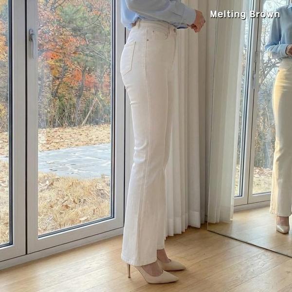 女性ブーツカットパンツ 冬起毛パンツ K14