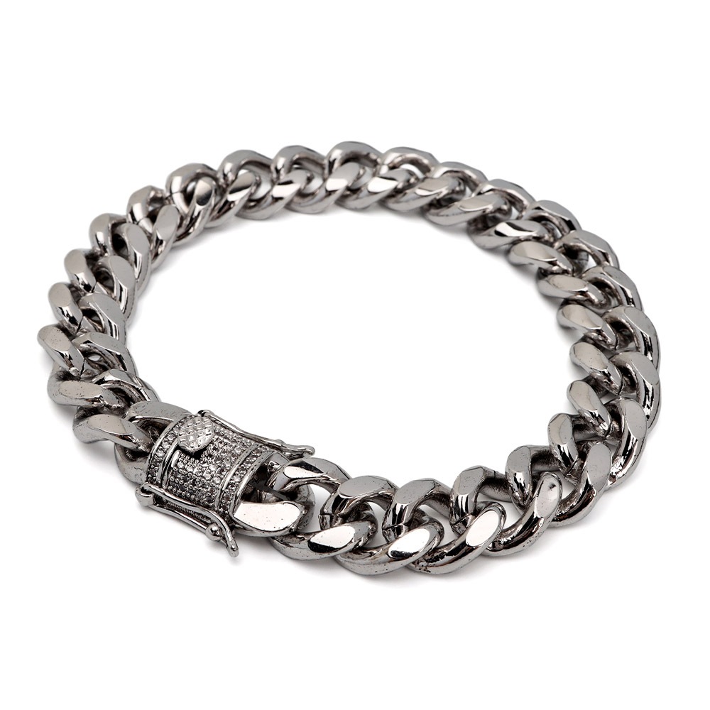 マイアミキューバンチェーンブレスレット [b182]