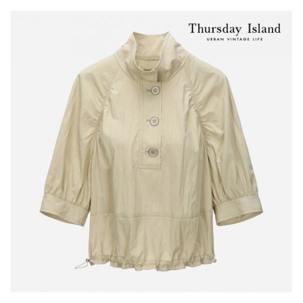 Thursday Island ボタンポイント バンドネックジャンパー(T220MJP905W)