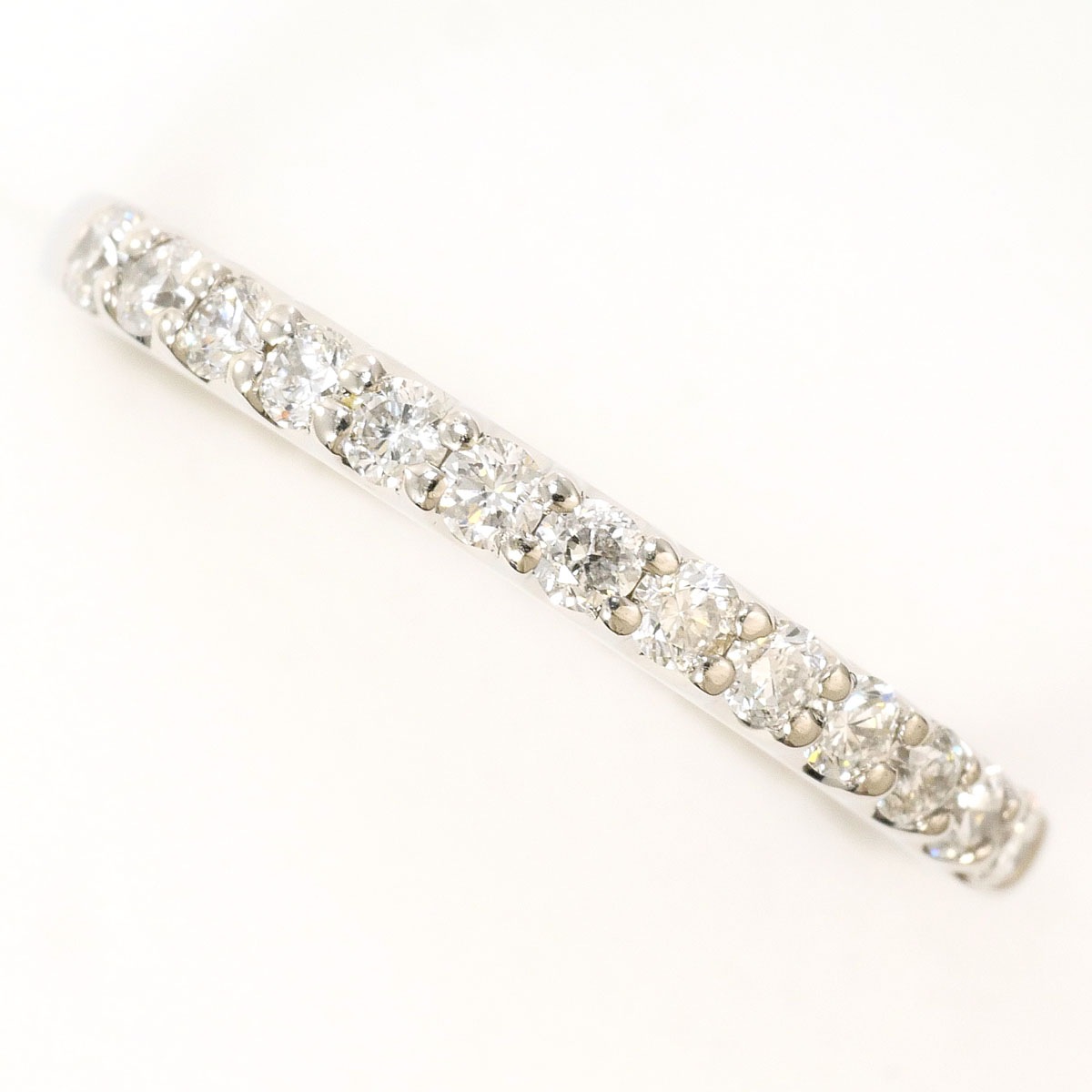 PT900 プラチナ リング・指輪 7.5号 ダイヤモンド 0.23ct 総重量約2.0g 中古