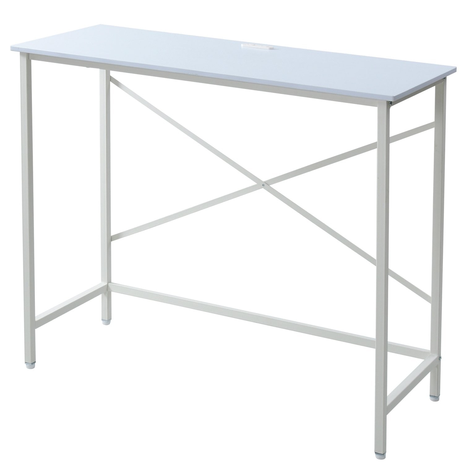 山善(YAMAZEN) デスク (スタンディングデスク) 耐荷重60kg 2口コンセント アジャスター付き 幅120×奥行48×高さ101cm 組立品 ホワイト FSD-1248E(WH) 在宅勤務