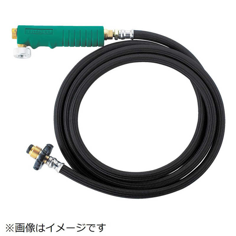 トラスコ中山　プロパンバーナー用ホース 2M バルブ付　TBH2MB